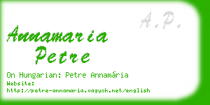 annamaria petre business card
